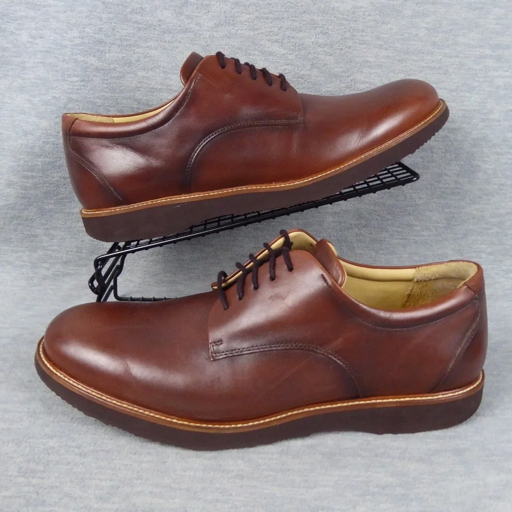 Samuel Hubbard Founder Mens Cognac Leather Oxford Shoes M2100-165 Size 13 M
